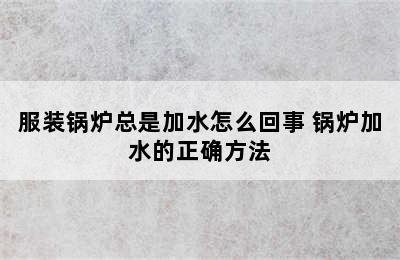 服装锅炉总是加水怎么回事 锅炉加水的正确方法